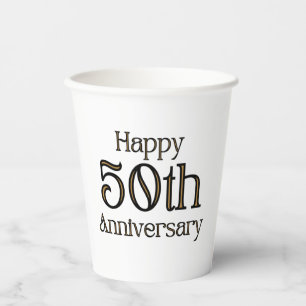 Vasos De Papel Feliz 50° aniversario