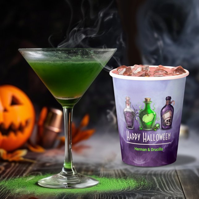 Vasos De Papel Feliz aniversario de Halloween (Subido por el creador)