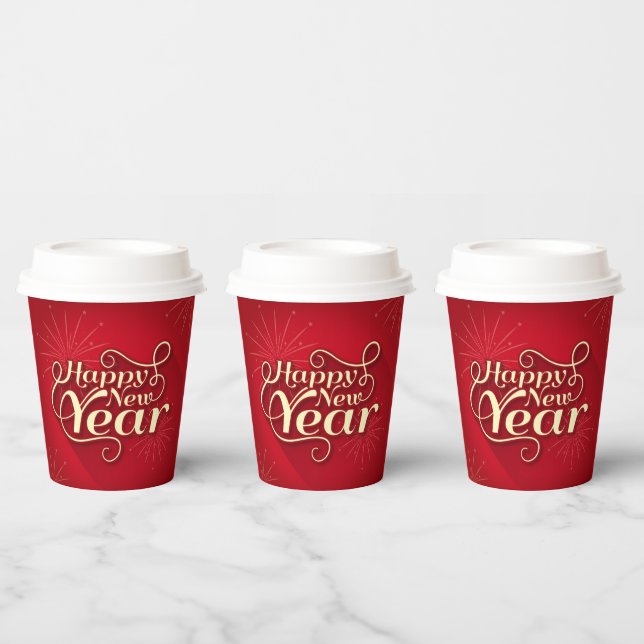 Vasos De Papel Feliz Año Nuevo (Multi)