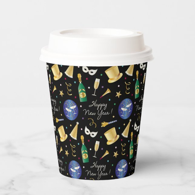 Vasos De Papel Feliz Año Nuevo (Anverso)