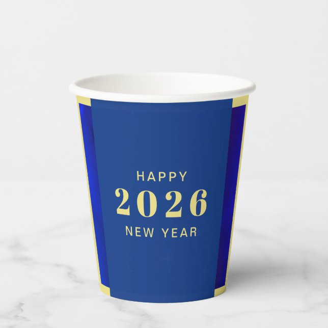 Vasos De Papel Feliz Año Nuevo (Anverso)
