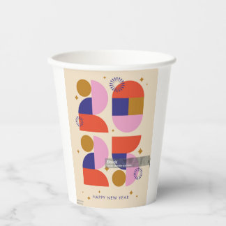 Vasos De Papel feliz año nuevo 2025