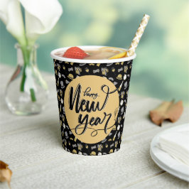 Vasos De Papel Feliz Año Nuevo Fiesta
