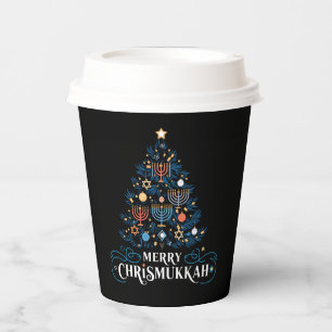 Vasos De Papel Feliz Chrismukkah Fiesta Judía Hanukkah