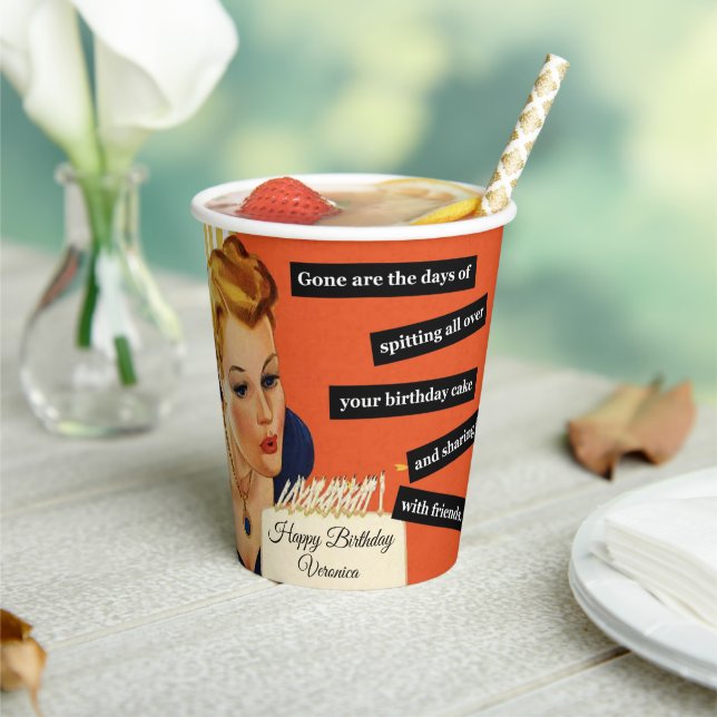 Vasos De Papel Feliz cumpleaños destripando velas de divertida ép (in situ)