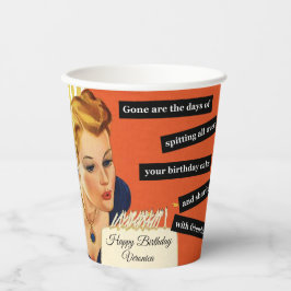 Vasos De Papel Feliz cumpleaños destripando velas de divertida ép