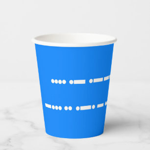 Vasos De Papel Feliz cumpleaños en Morse Code