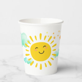 Vasos De Papel Feliz cumpleaños Sunshine