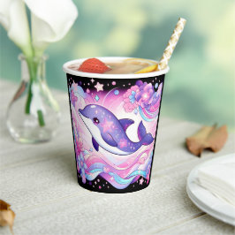 Vasos De Papel Feliz delfín Baby Shower