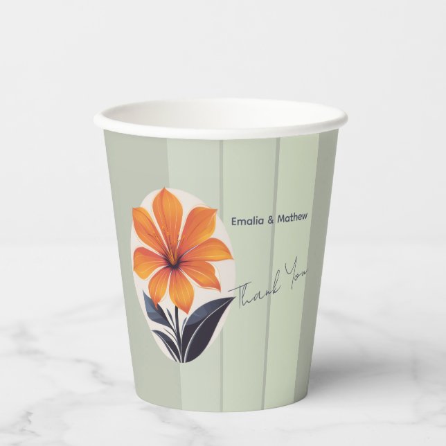 Vasos De Papel Feliz Día de Acción de Gracias (Anverso)