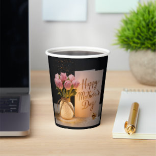 Vasos De Papel Feliz Día de la Madre