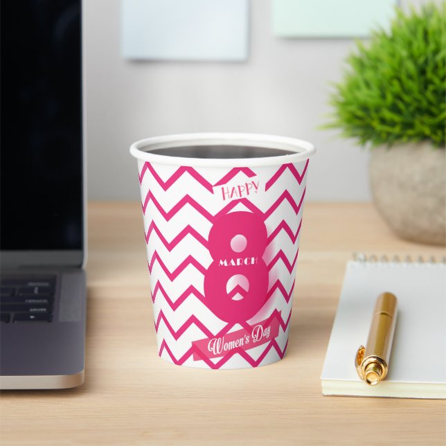 Vasos De Papel ¡Feliz día de la mujer! 8.º feriado internacional (in situ)