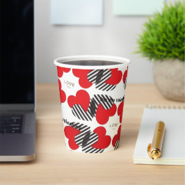 Vasos De Papel Feliz día de San Valentín