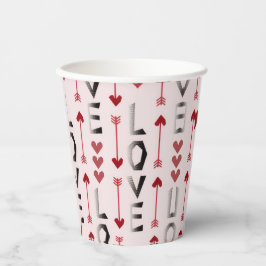 Vasos De Papel Feliz día de San Valentín