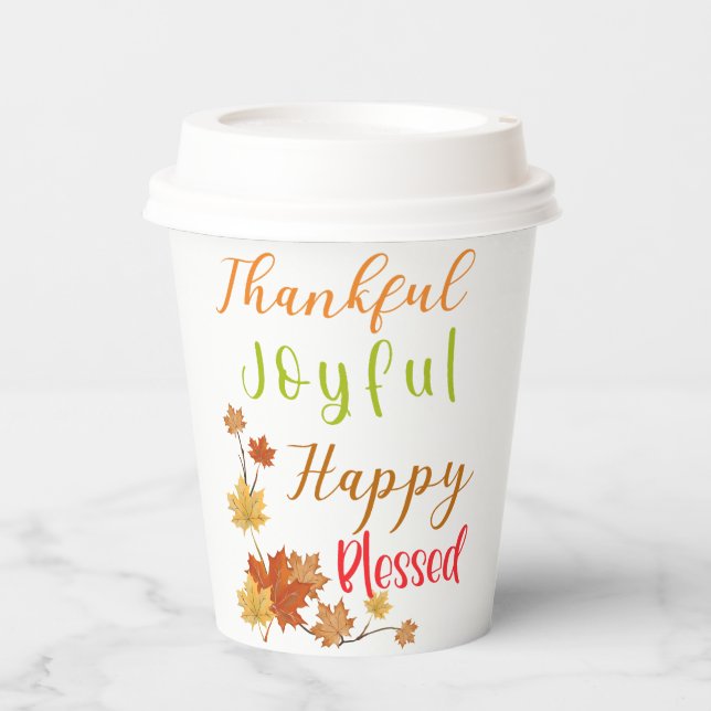 Vasos De Papel Feliz feriado bendito y feliz de doble cara (Anverso)