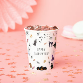 Vasos De Papel Feliz Fiesta de Halloween