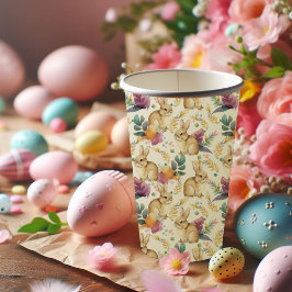 Vasos De Papel Feliz Fiesta de Pascua Bunnies Galore