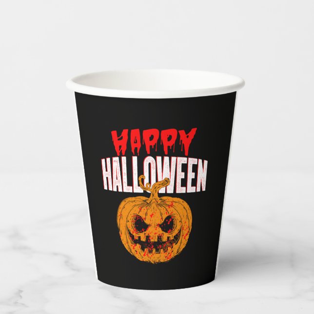 Vasos De Papel Feliz Halloween (Anverso)
