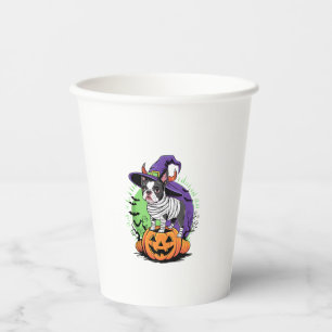 Vasos De Papel Feliz Halloween con la mamá y la bruja de Boston T