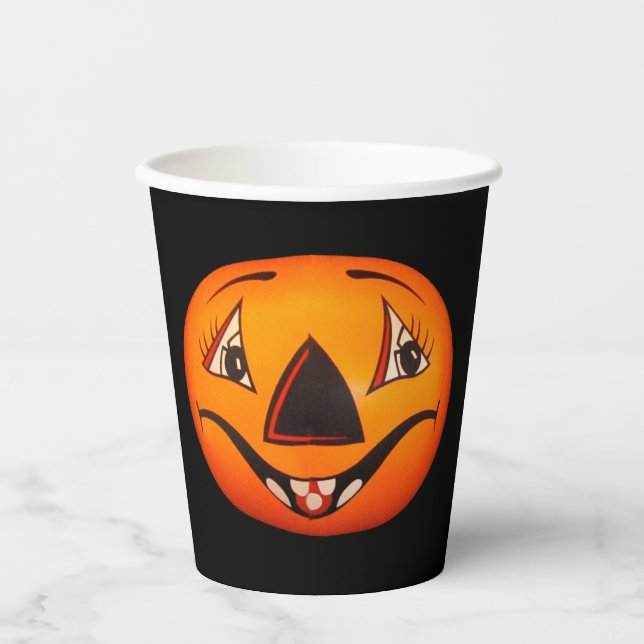 Vasos De Papel Feliz Halloween de Jack O’ Lantern (Anverso)