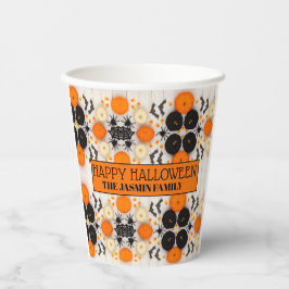 Vasos De Papel Feliz Halloween Naranja Calabaza
