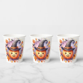 Vasos De Papel Feliz Halloween Osito Mago Encantador