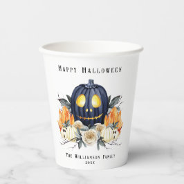 Vasos De Papel Feliz Halloween Spooky Samhain Pumpkins Crystals