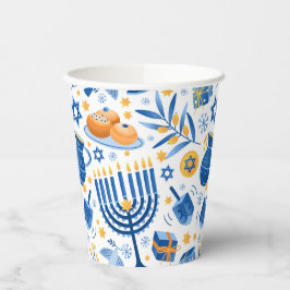 Vasos De Papel Feliz Hanukkah