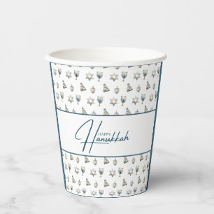 Vasos De Papel Feliz Janucá