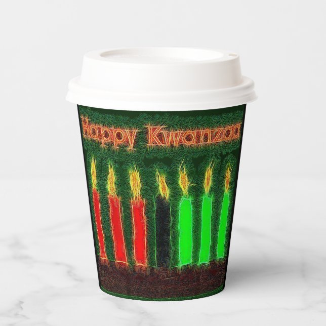 Vasos De Papel Feliz Kwanzaa (Anverso)