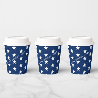 Vasos De Papel ¡Feliz! La bandera estadounidense del 4 de julio s