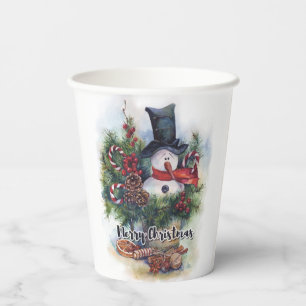 Vasos De Papel Feliz Navidad