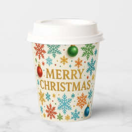 Vasos de papel Feliz Navidad.