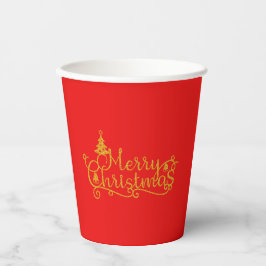 Vasos De Papel Feliz Navidad