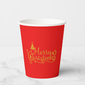Vasos De Papel Feliz Navidad