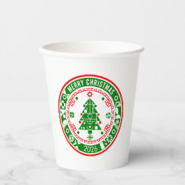 Vasos De Papel Feliz Navidad