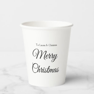 Vasos De Papel Feliz Navidad añadir nombre texto regalo personali