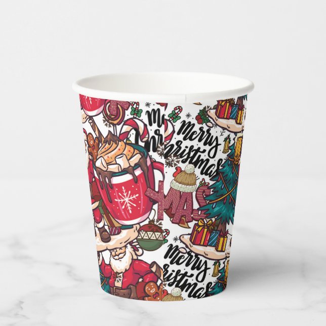 Vasos De Papel Feliz Navidad - Festividad de Navidad (Derecha)