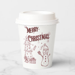 Vasos De Papel Feliz Navidad juguetona