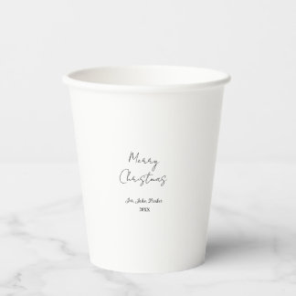 VASOS DE PAPEL FELIZ NAVIDAD NOMBRE AÑO 20XX SIMPLE MÍNIMO 