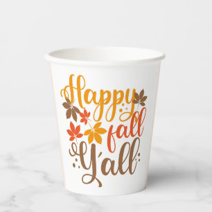 Vasos De Papel Feliz otoño a todos