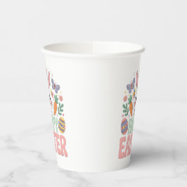 VASOS DE PAPEL FELIZ PASCUA
