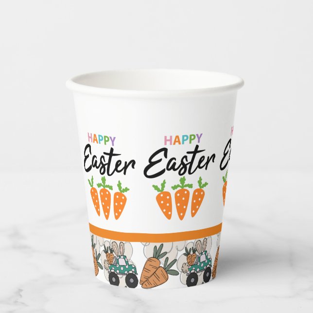 Vasos De Papel Feliz Pascua  (Anverso)
