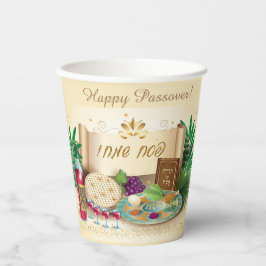 Vasos De Papel Feliz Pascua Primavera Pesach Seder Decoración Vin