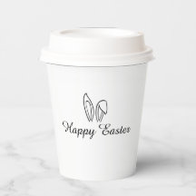 Vasos de papel Feliz Pascua - Suministros festivos