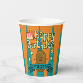 Vasos De Papel Feliz tiempo de Fiesta de papa