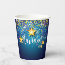 Felize Navidad Gold Stars Navidades