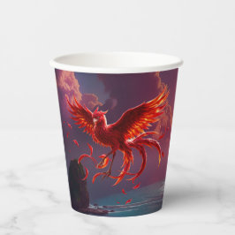 Vasos De Papel Fénix Carmesí de la Marea a la Luz de la Luna.