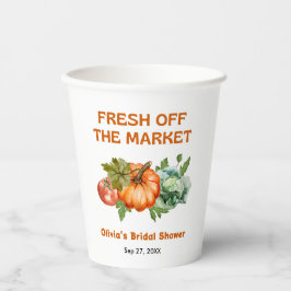 Vasos De Papel Feria de agricultores fresco recién salido del mer