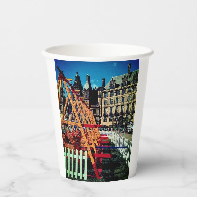 Vasos De Papel Feria, en el centro de Sheffield (Anverso)